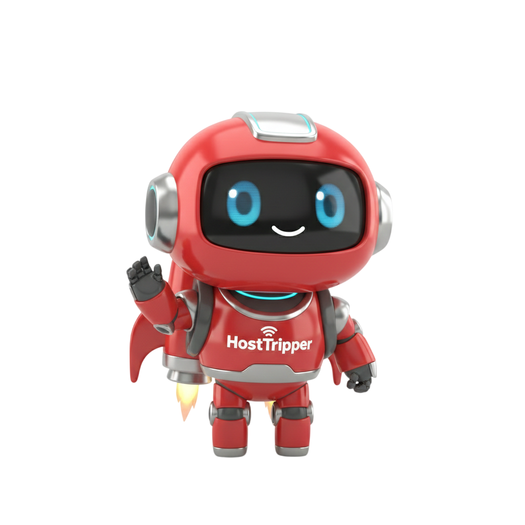 HostTripper mascot representing global hosting support